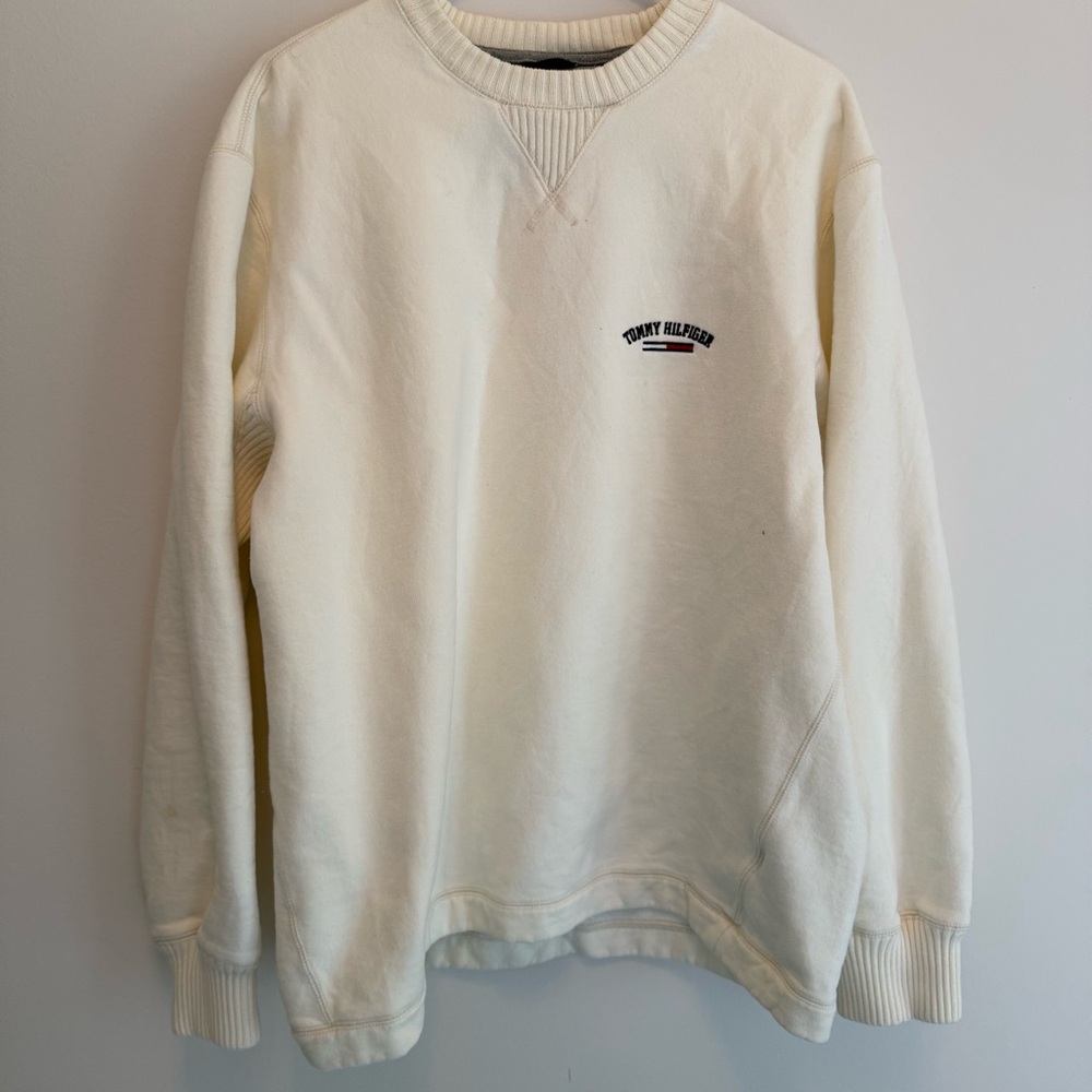 Tommy Hilfiger Men's Off-White Crewneck Sweater